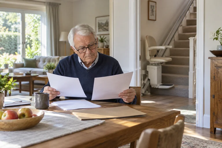 Illustration générée : un parent examinant des propositions à son rythme.